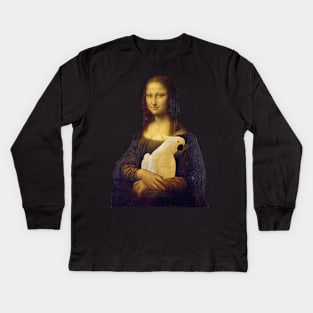 monalisa had a cockatoo Kids Long Sleeve T-Shirt